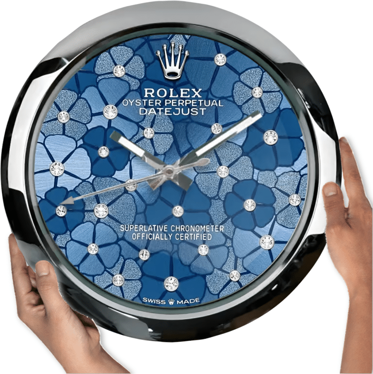 OYSTER PERPETUAL ‘AZZURRO’ EDITION 35 CM METAL WALL CLOCK