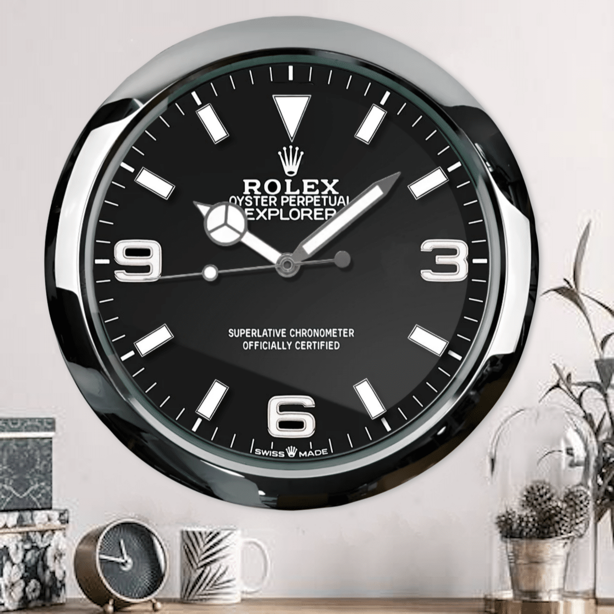 EXPLORER EDITION 35 CM DELUXE METAL WALL CLOCK