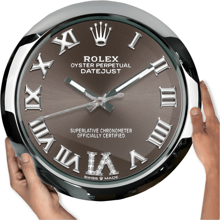 OYSTER PERPETUAL – BROWN EDITION 35 CM METAL WALL CLOCK