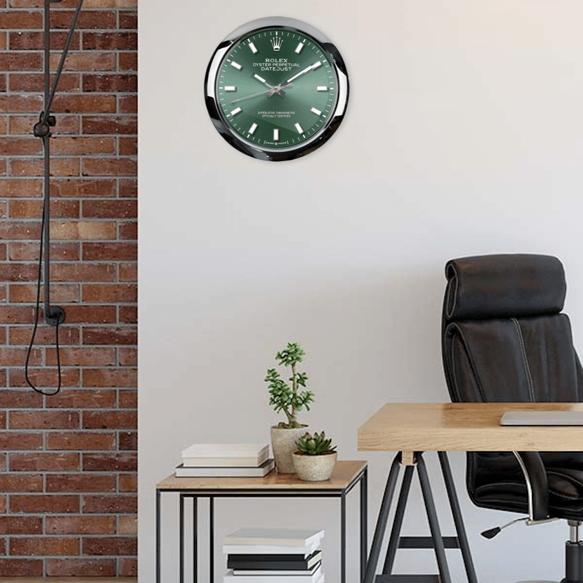 OYSTER PERPETUAL GREEN EDITION 35 CM METAL WALL CLOCK