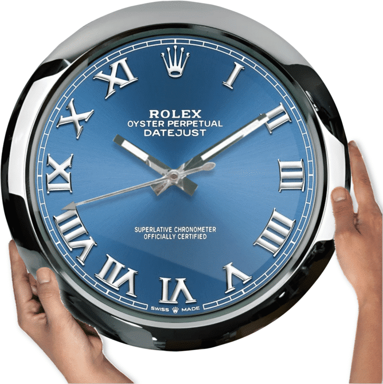 OYSTER PERPETUAL – BLUE EDITION 35 CM METAL WALL CLOCK