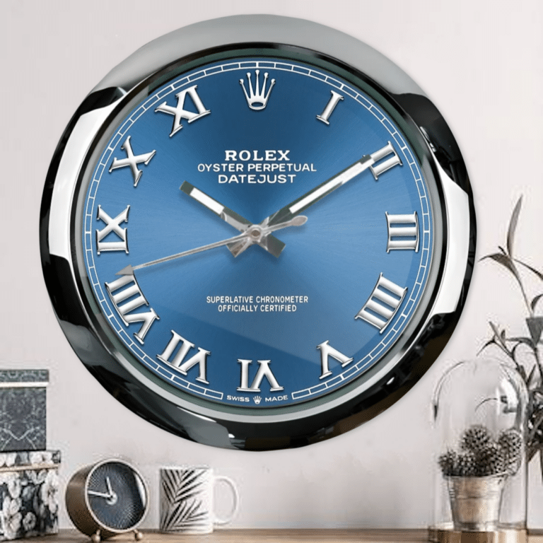 OYSTER PERPETUAL – BLUE EDITION 35 CM METAL WALL CLOCK