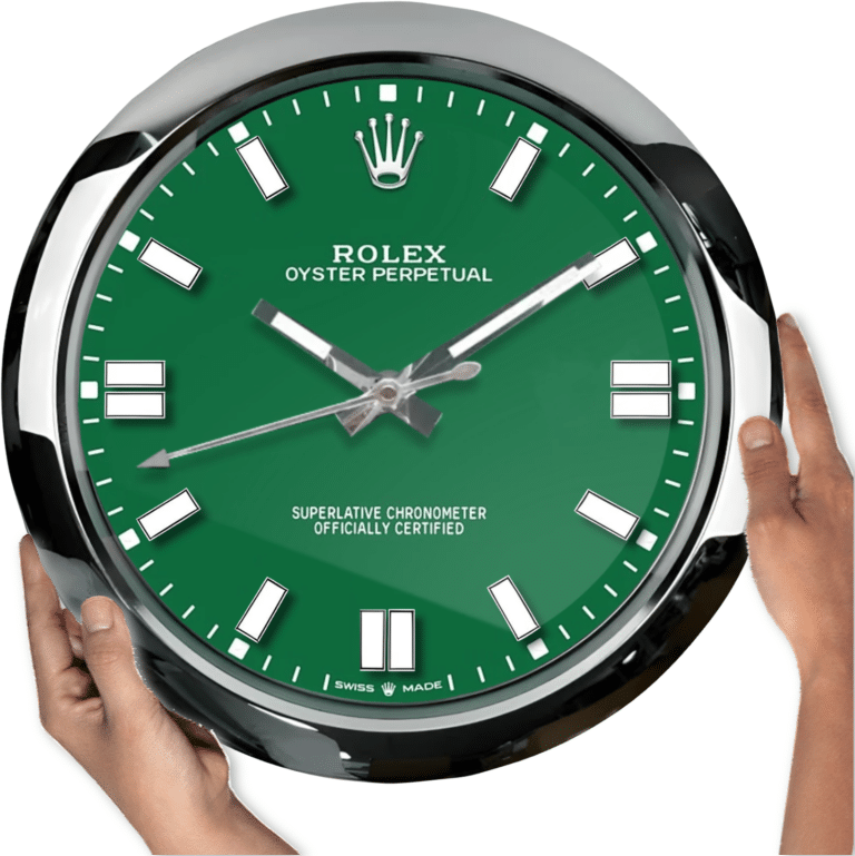 OYSTER PERPETUAL GREEN EDITION 35 CM METAL WALL CLOCK