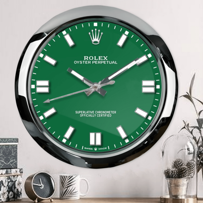 OYSTER PERPETUAL GREEN EDITION 35 CM METAL WALL CLOCK