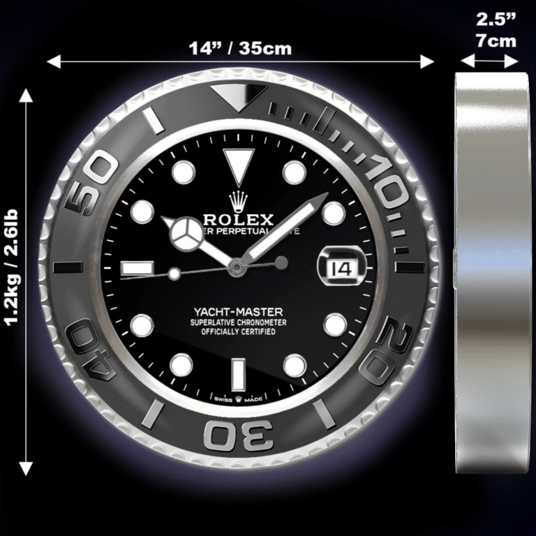 YATCH MASTER – BLACK EDITION 35 CM METAL WALL CLOCK