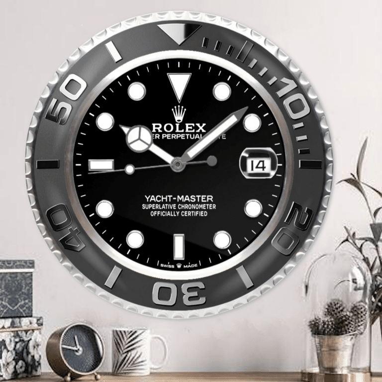 YATCH MASTER – BLACK EDITION 35 CM METAL WALL CLOCK
