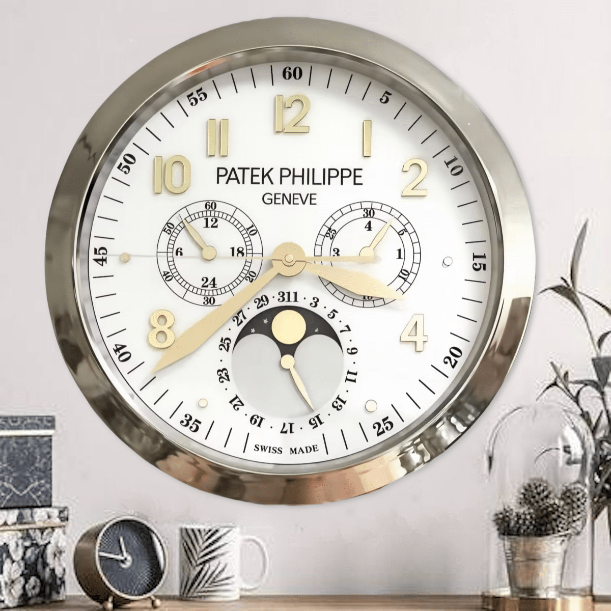 PATEK PHILIPPE GRAND COMPLICATIONS (16 POLLICI/40CM) DELUXE METAL WALL CLOCK 35 CM
