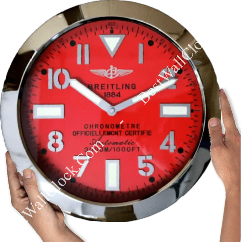 BREITLING RED EDITION 35 CM METAL WALL CLOCK