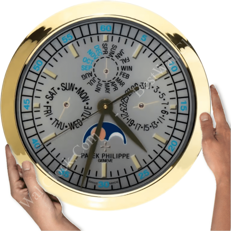 PATEK PHILIPPE – DELUXE GOLD WALL CLOCK (35 CM, EDITION 16 INCHES/40 CM)