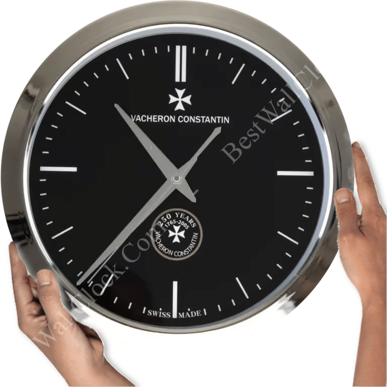 VACHERON CONSTANTIN BLACK WALL CLOCK EDITION 35 CM DELUXE METAL WALL CLOCK