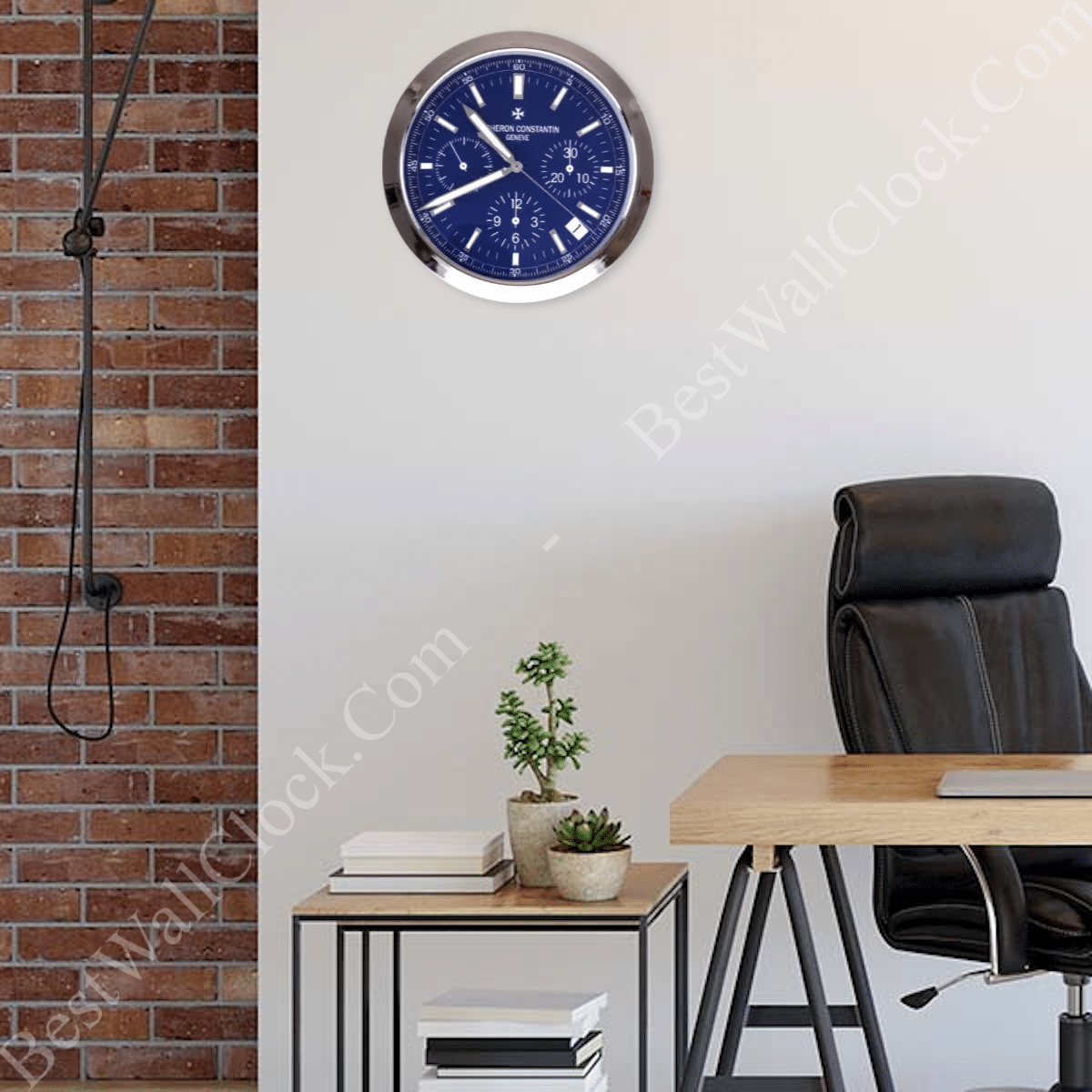 VACHERON CONSTANTIN BLUE WALL CLOCK EDITION 35 CM DELUXE METAL WALL CLOCK