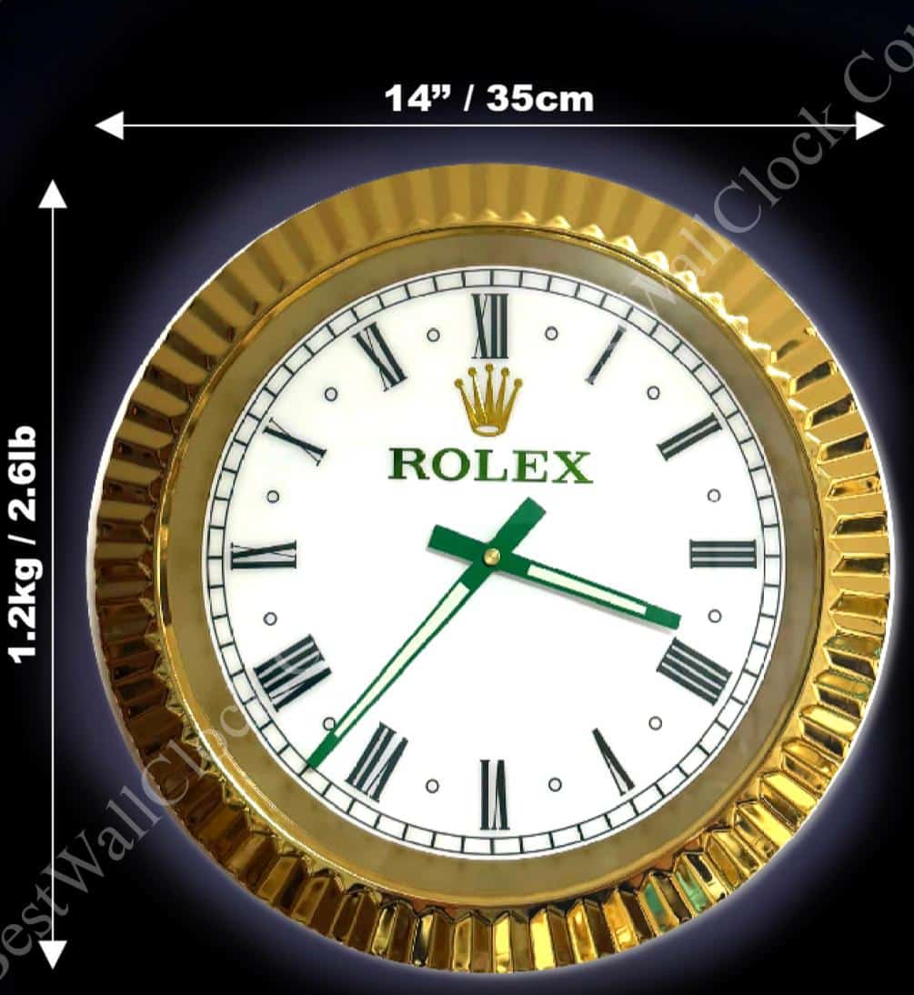ROLEX WALL CLOCK – WIMBLEDON / F1 OYSTER DATEJUST EDITION - DELUXE 35CM METAL WALL CLOCK