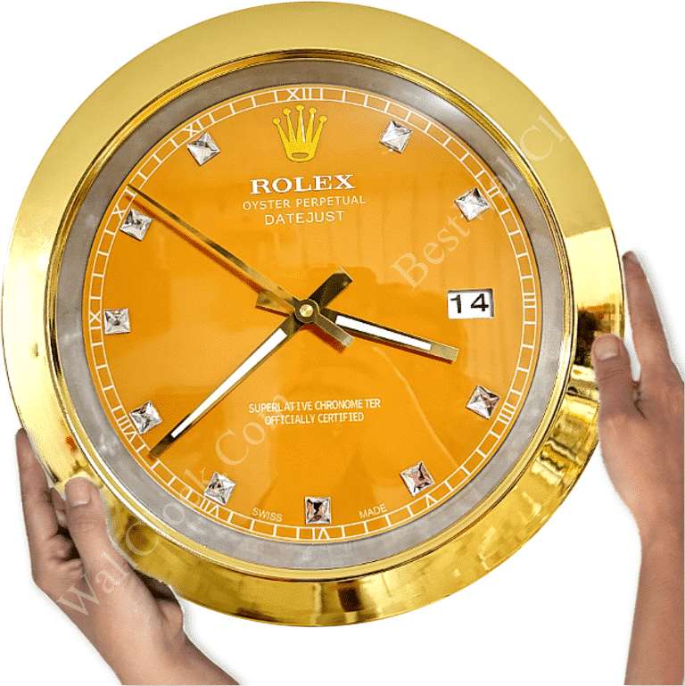 DATEJUST – GOLD – YELLOW EDITION 35 CM DELUXE METAL WALL CLOCK