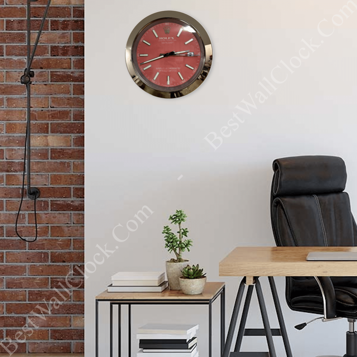 DATEJUST – SILVER – PINK EDITION 35 CM DELUXE METAL WALL CLOCK