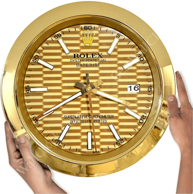 DATEJUST – GOLD – GOLD EDITION 35 CM DELUXE METAL WALL CLOCK