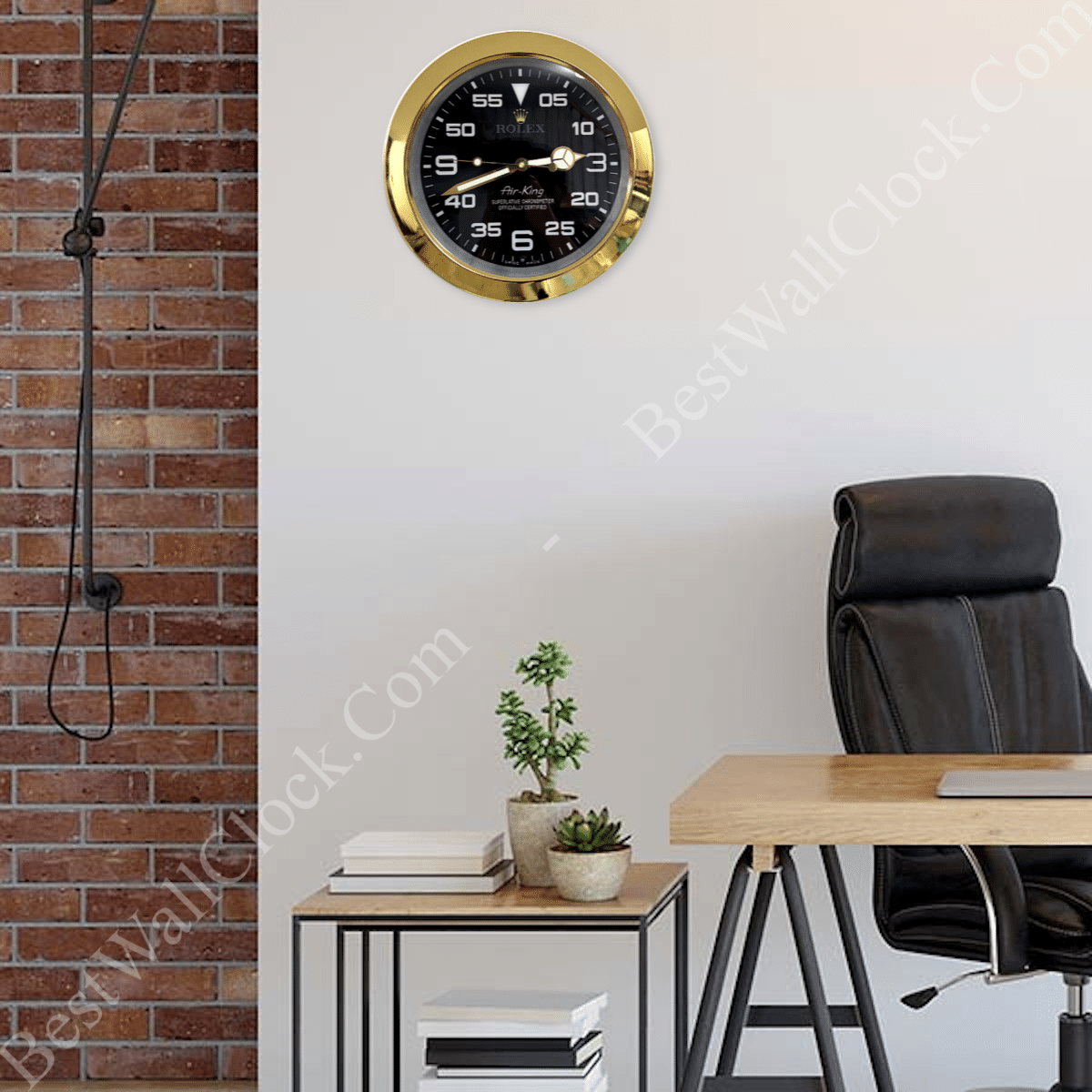 AIRKING – GOLD – BLACK EDITION 35 CM METAL WALL CLOCK
