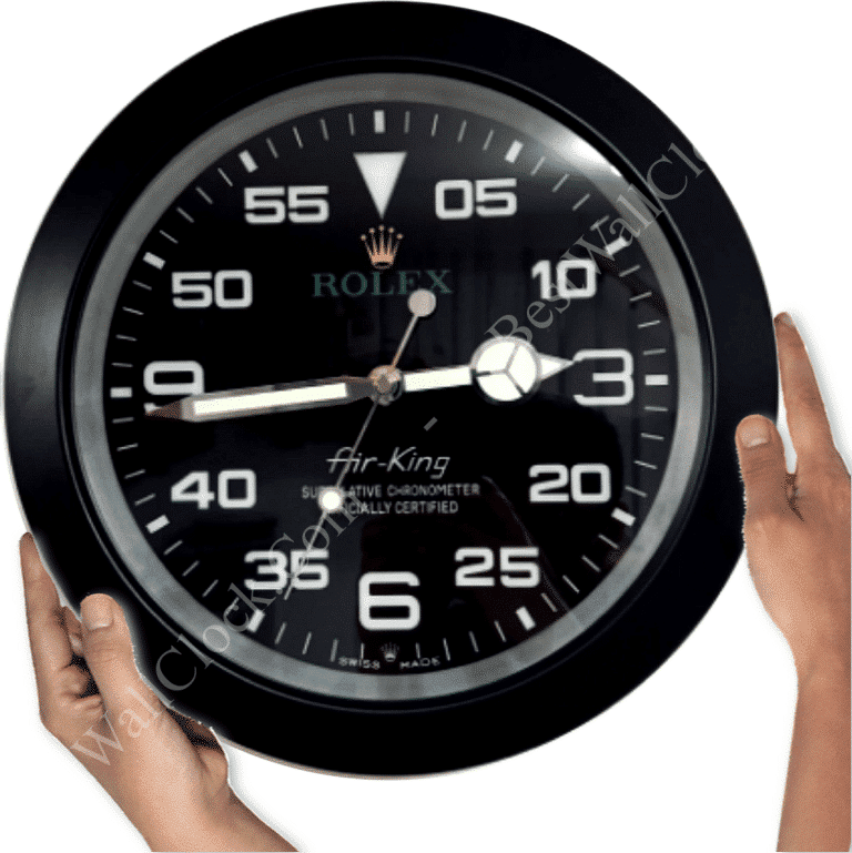 AIRKING – BLACK – BLACK EDITION 35 CM DELUXE METAL WALL CLOCK