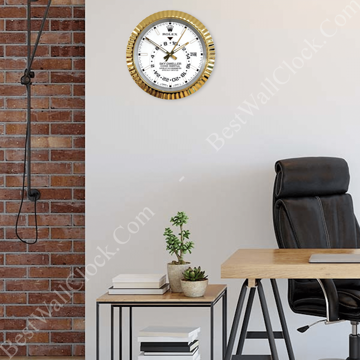 SKY DWELLER – ROSE GOLD – WHITE EDITION 35 CM DELUXE METAL WALL CLOCK