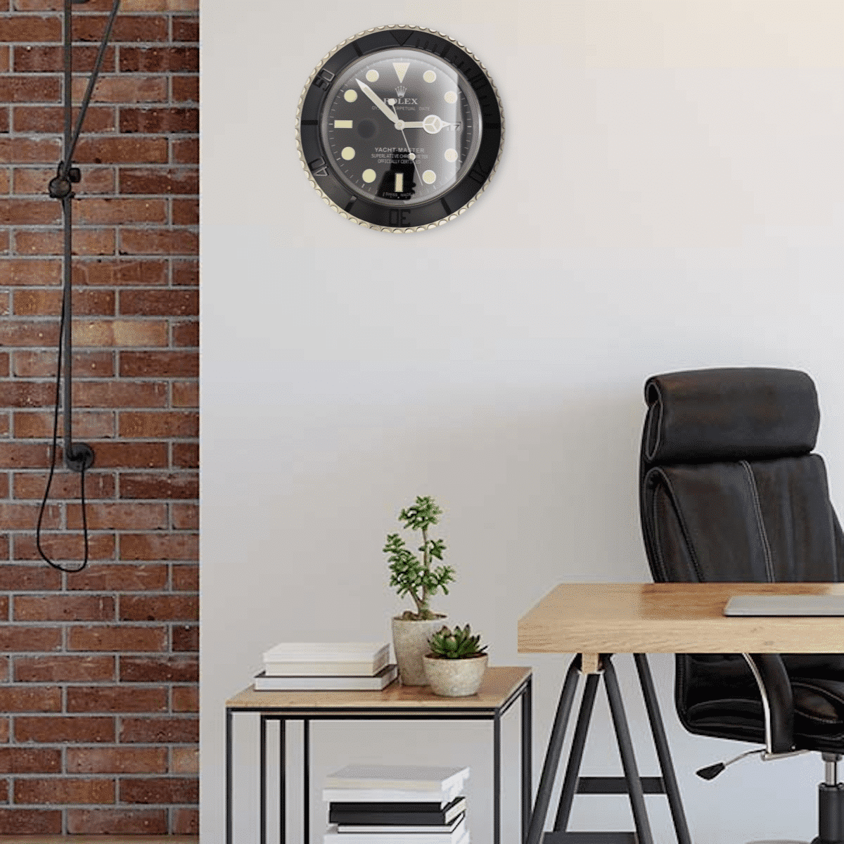 YATCH MASTER – BLACK – BLACK 2 DELUXE METAL WALL CLOCK 35 CM