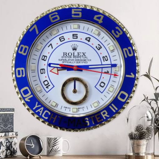 YACHT MASTER 2 EDITION GOLD 35 CM DELUXE METAL WALL CLOCK
