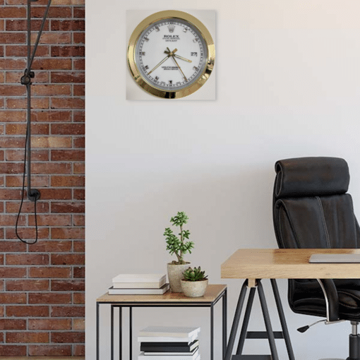 DATEJUST – GOLD-WHITE – 4 DELUXE METAL WALL CLOCK 35 CM