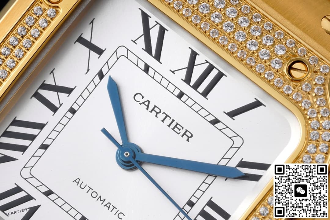 Cartier Santos WJSA0010 BV factory diamond bezel