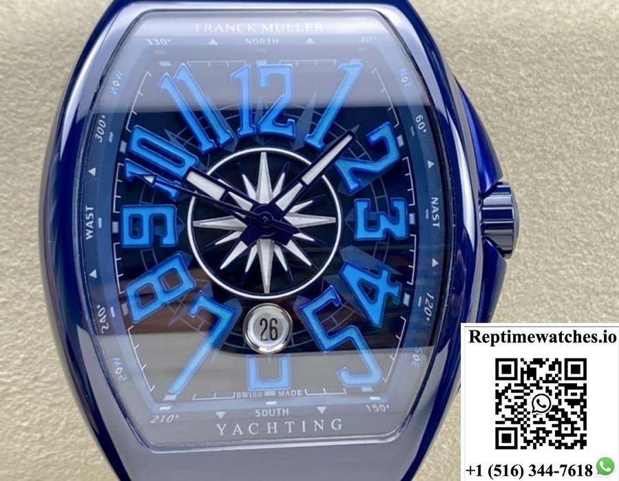 Franck Muller Men’S Collection V45 Sc Dt Yachting Og Abf Factory Date Display-Rep Time Watches