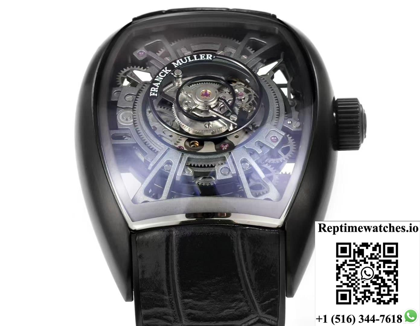 Franck Muller V45 NEW Factory Tourbillon Black Case