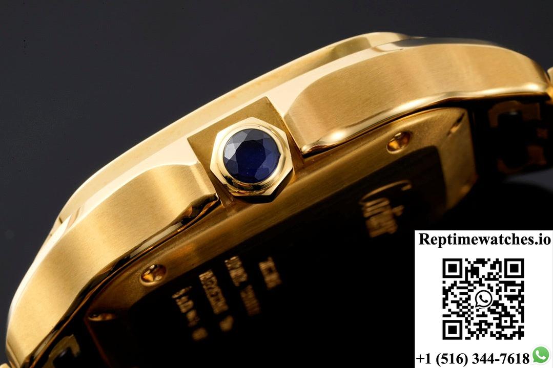 Cartier Santos WJSA0010 BV factory diamond bezel