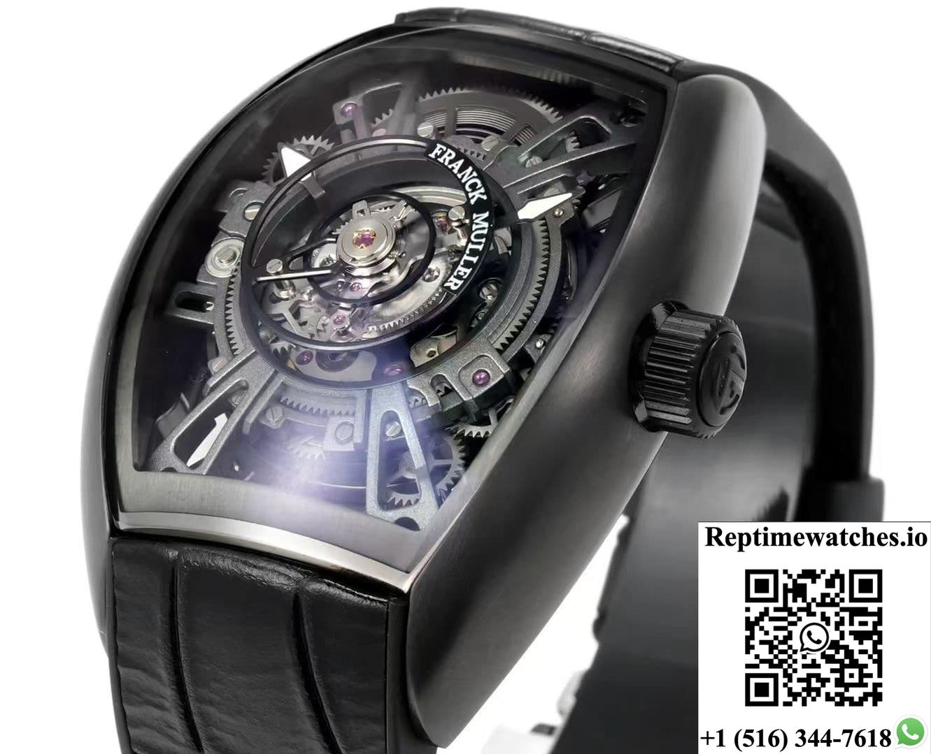 Franck Muller V45 NEW Factory Tourbillon Black Case