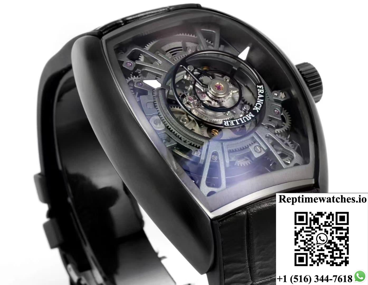 Franck Muller V45 NEW Factory Tourbillon Black Case