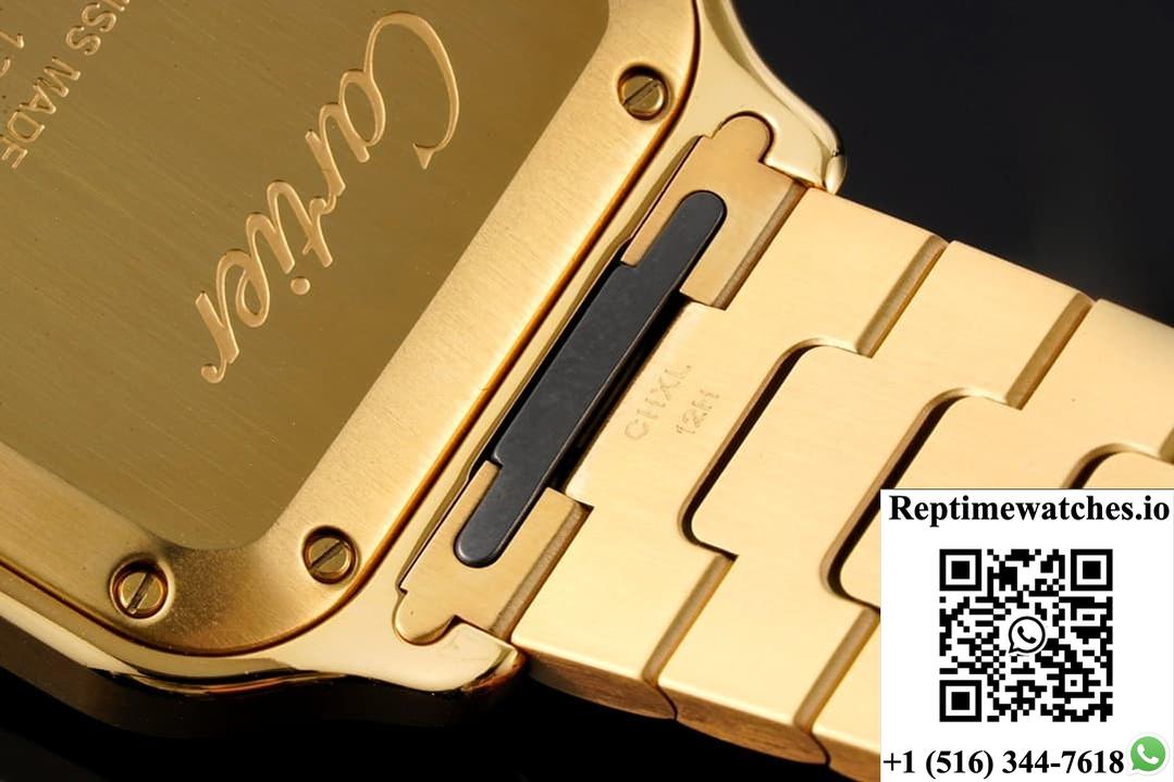 Cartier Santos WJSA0010 BV factory diamond bezel