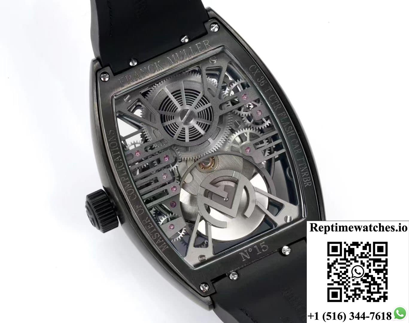 Franck Muller V45 NEW Factory Tourbillon Black Case
