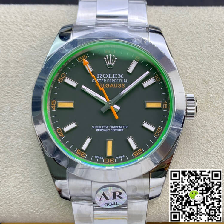 Rolex Milgauss 116400GV AR Factory Black Dial