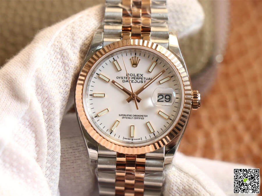 Rolex Datejust M126231-0017 EW Factory Rose Gold White Dial