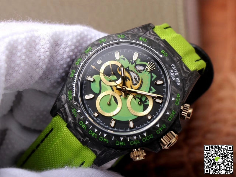 Rolex Daytona Cosmos Chronograph Carbon Fiber Edition Green Exploded Dragon Dial