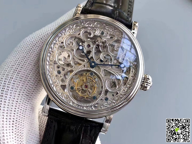 Patek Philippe Tourbillon 316L Stainless Steel Skeleton Dial