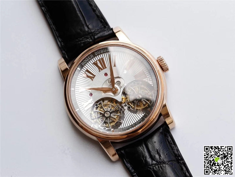 Roger Dubuis Hommage RDDBHO0562 Double Flying tourbillon JB Factory Silver Dial