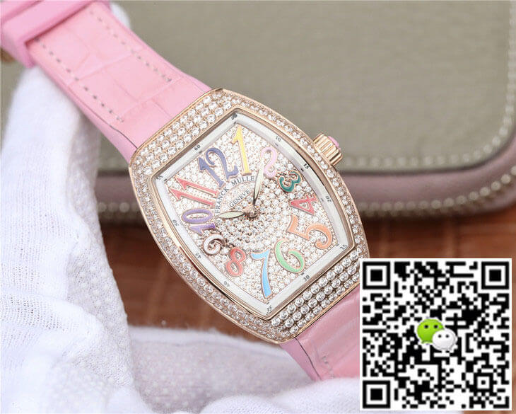 Franck Muller Vanguard Ladies ABF Factory Rose Gold Diamond-set Dial