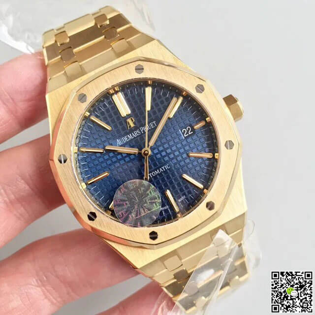 Audemars Piguet Royal Oak 15400OR JF Factory Yellow Gold Blue Dial