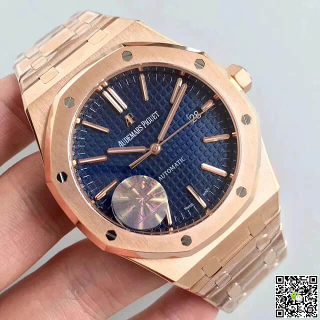 Audemars Piguet Royal Oak 15400OR.OO.1220OR.03 JF Factory Rose Gold Blue Dial