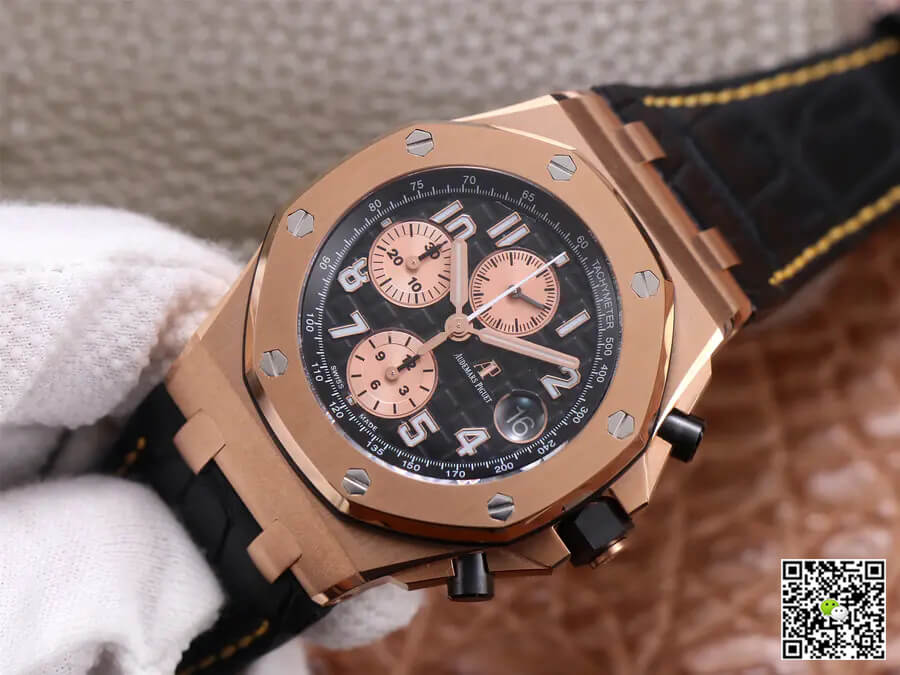 Audemars Piguet Royal Oak Offshore 26470OR JF Factory Rose Gold Black Dial