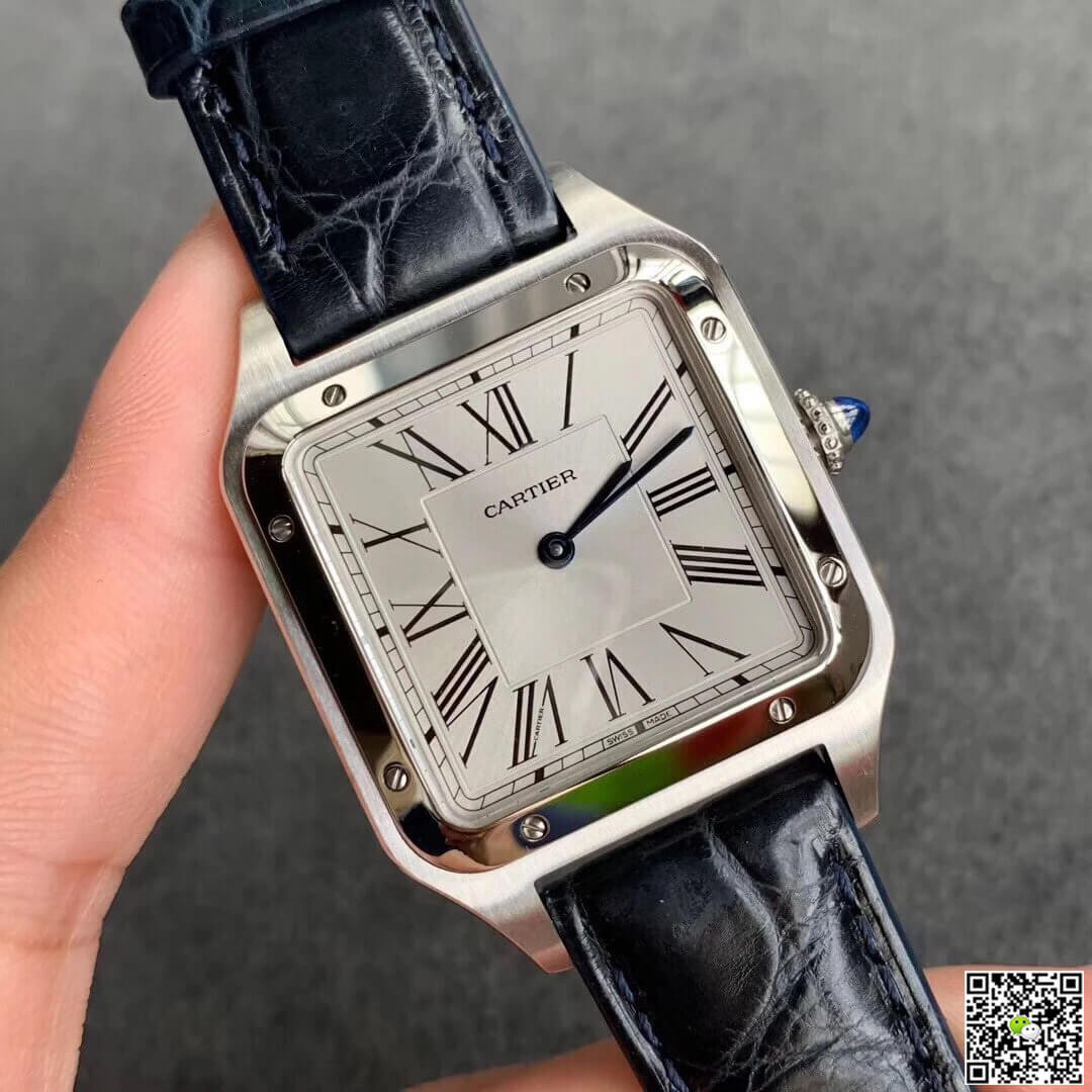 Cartier Santos WSSA0022 Blue Cowhide Strap