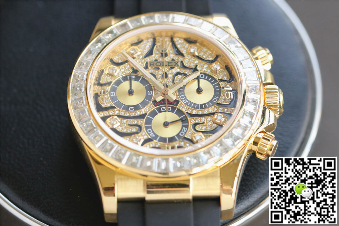 Rolex Cosmograph Daytona 116588 TBR Noob Factory Yellow Gold Diamond Bezel
