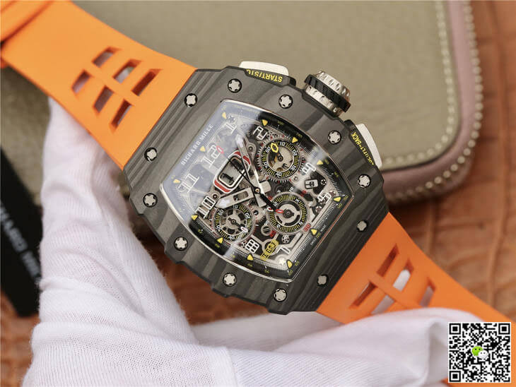 Richard Mille RM11-03 KV Factory Carbon Fiber Orange Strap