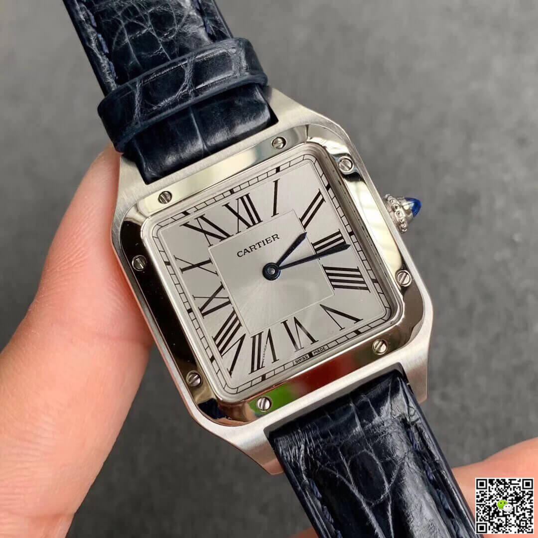 Cartier Santos WSSA0023 Ladies Silver Dial