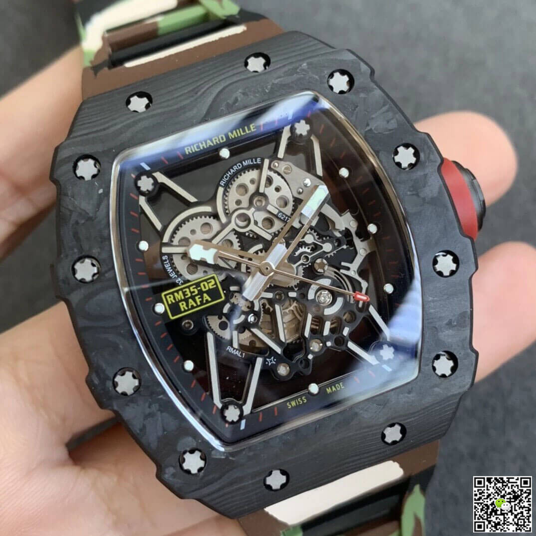 Richard Mille RM35-02 KV Factory V3 Carbon Fiber Camouflage Strap