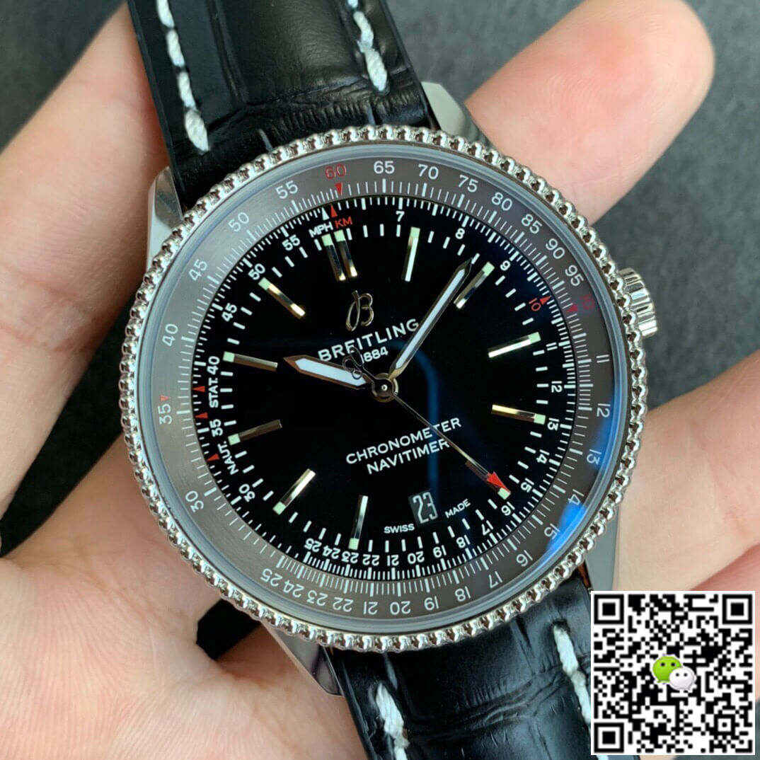 Breitling Navitimer 1 V7 Factory Stainless Steel Black Dial