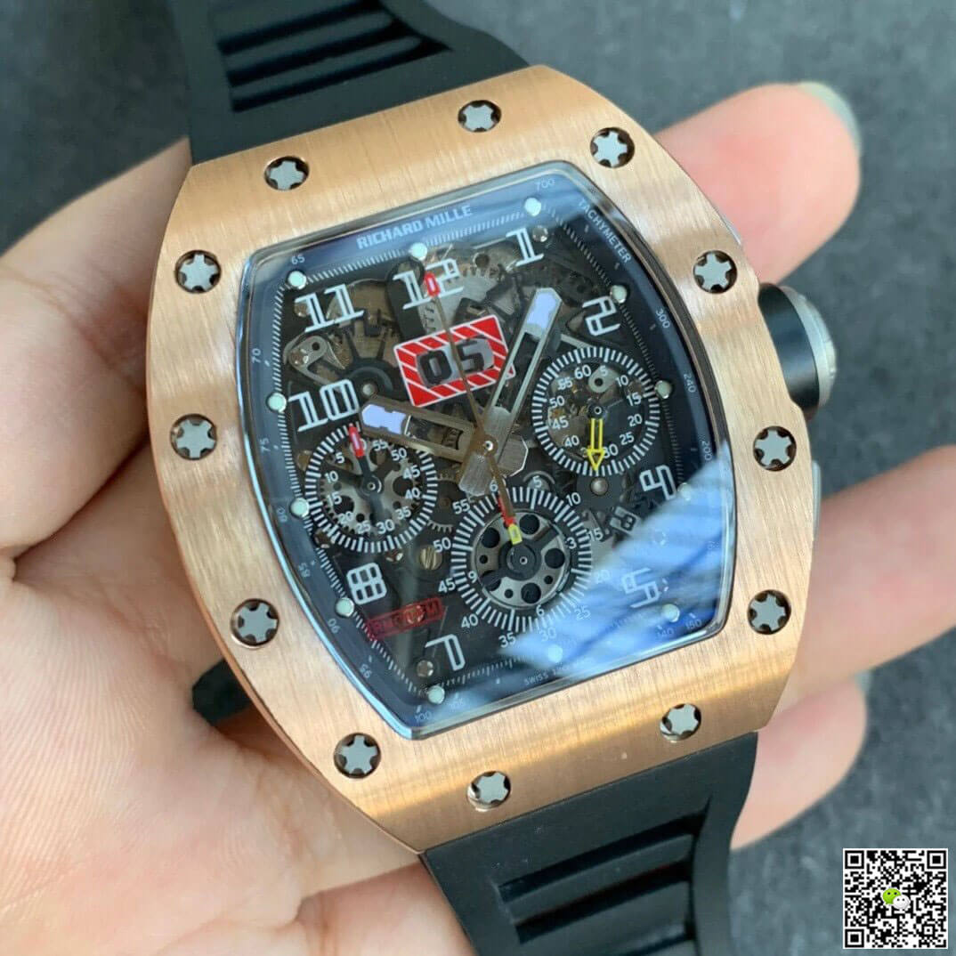 Richard Mille RM11 KV Factory Rose Gold Skeleton Dial