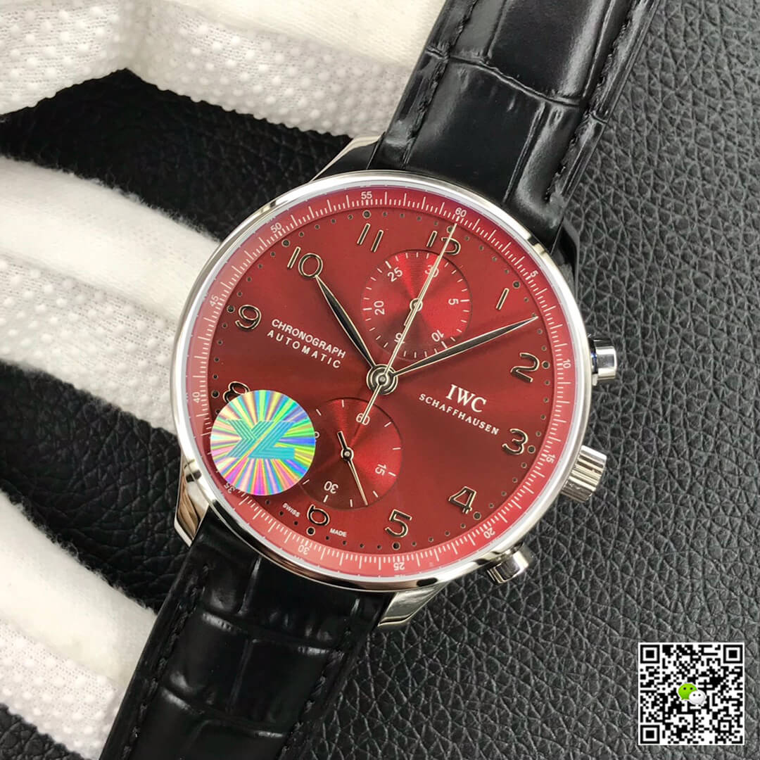 IWC Portugieser Chronograph IW371616 YL Factory Burgundy Red Dial
